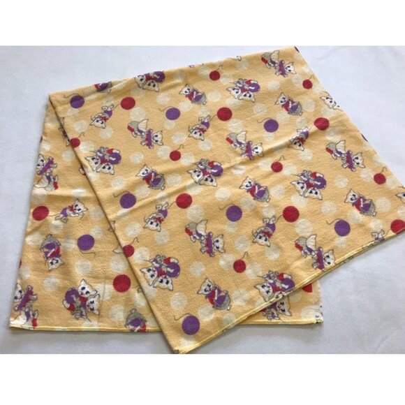 Vintage Flannel Baby Blanket Crib Sheet Nostalgic 80s 90s Kids - Picture 2 of 4